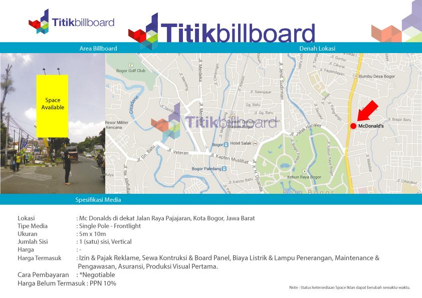 Titik-Billboard-Bogor-mcdonalds-di-dekat-Jalan-Raya-Pajajaran,-Kota-Bogor,-Jawa-Barat