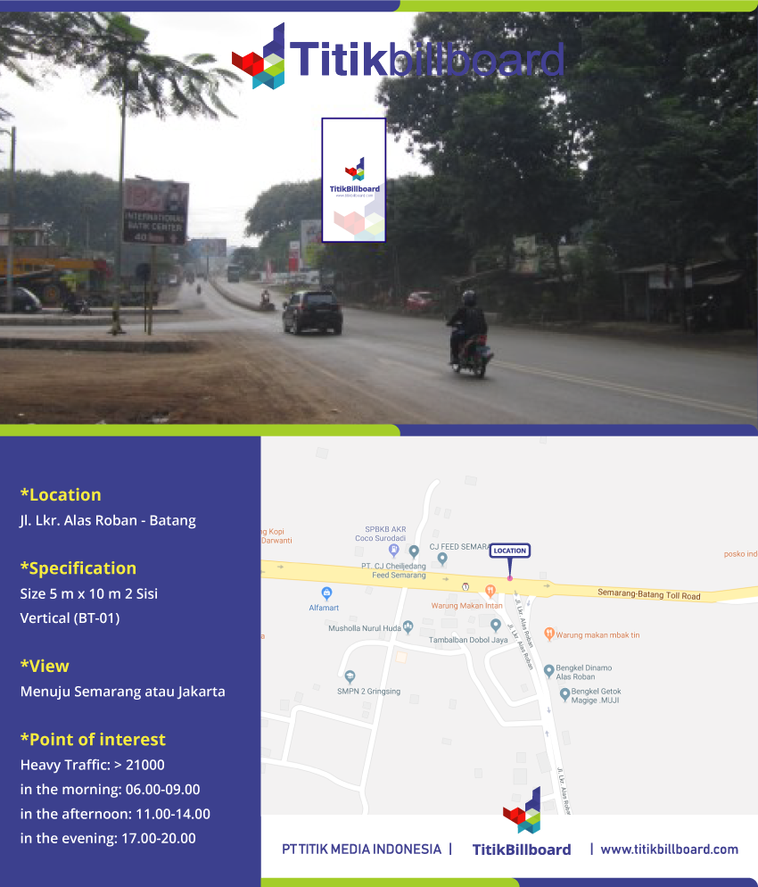Sewa Billboard Di Batang Jl. Alas Roban