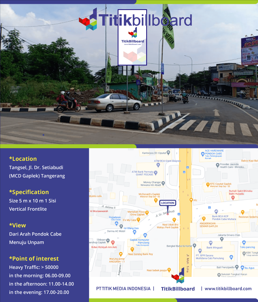 Lokasi Billboard Pamulang Tangerang