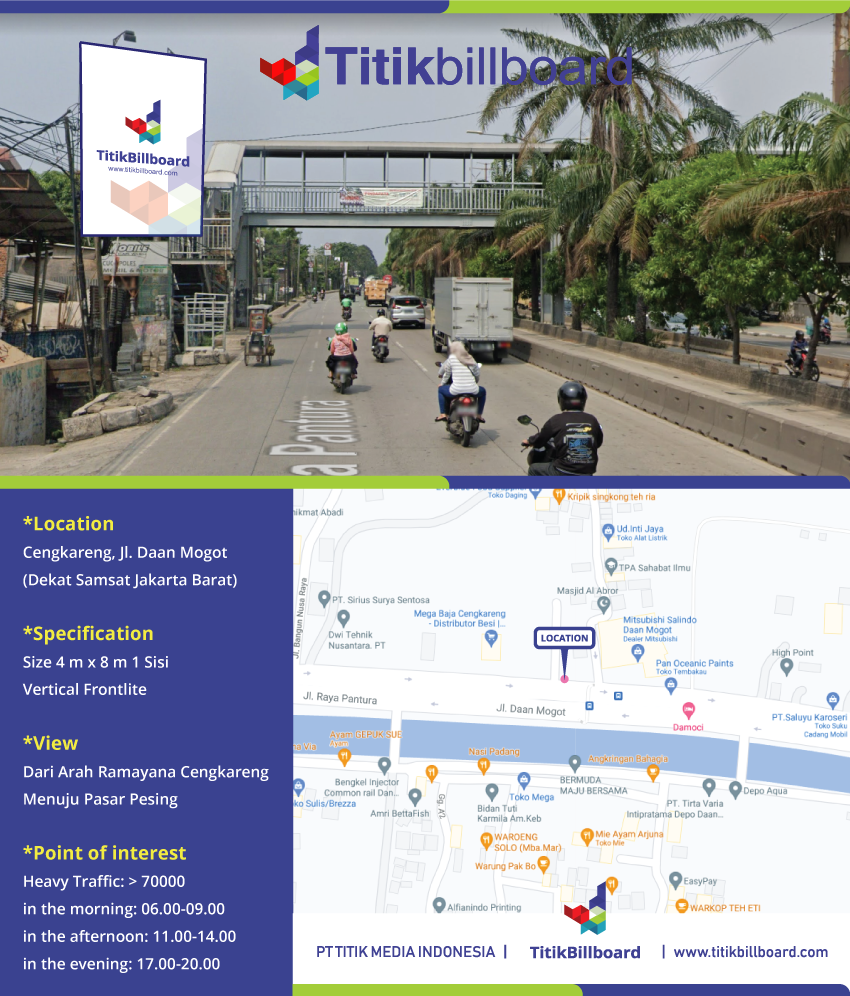 Lokasi Billboard Cengkareng Lokasi Dekat Samsat Jakarta Barat