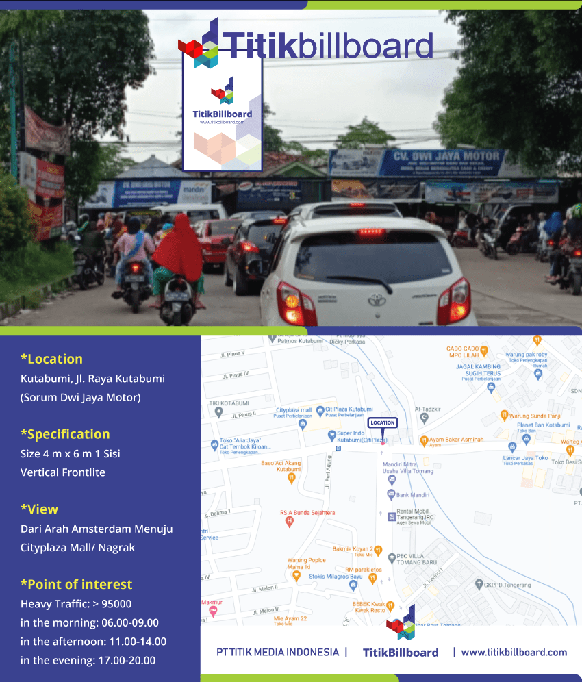 Lokasi Billboard Kutabumi Tangerang Jl. Raya Kutabumi