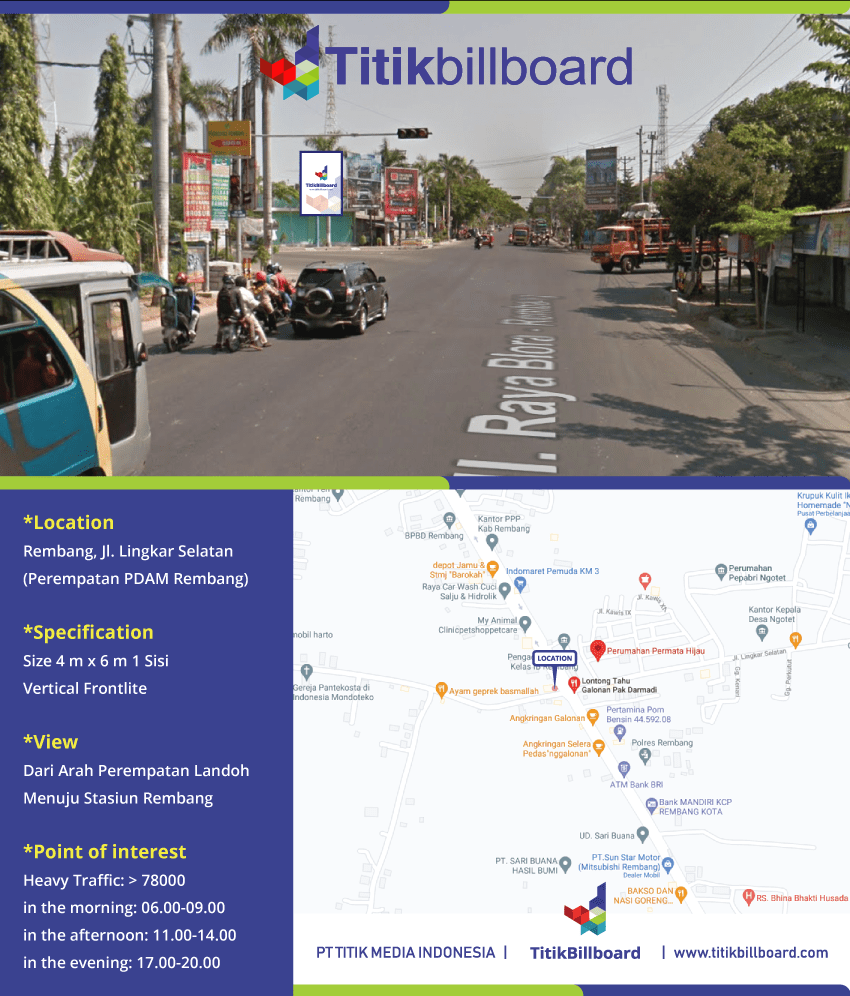 Lokasi Billboard Rembang Jl. Lingkar Selatan