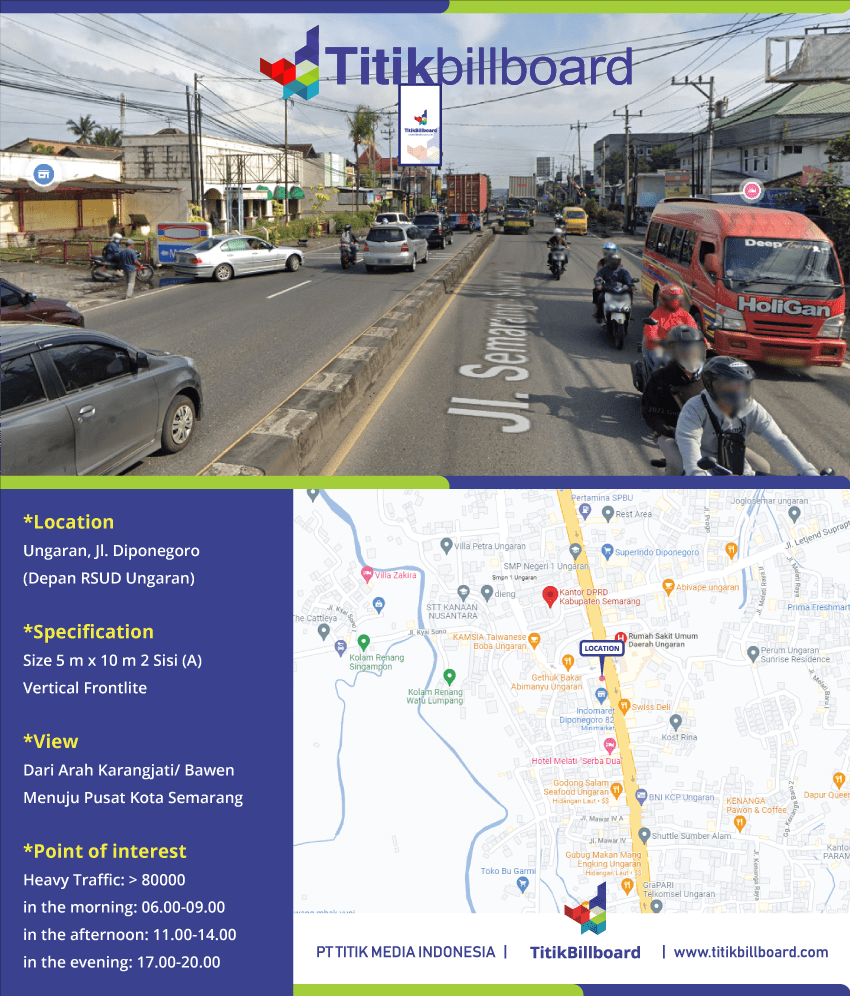 Lokasi Billboard Ungaran Jl. Diponegoro Depan RSUD Ungaran
