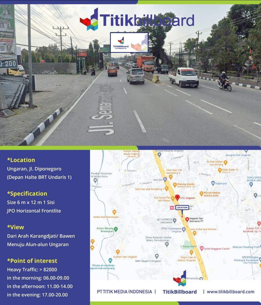 Lokasi Billboard Ungaran Jl. Diponegoro
