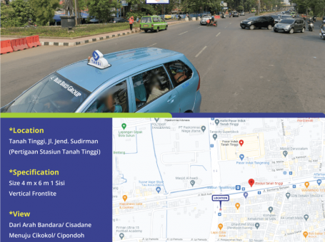 Lokasi Billboard Tanah Tinggi Tangerang Jl. Jend. Sudirman
