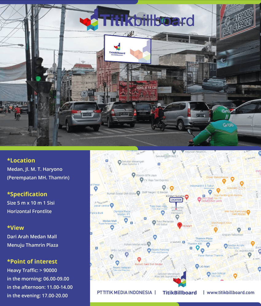 Billboard Kota Medan Jl. M. T. Haryono