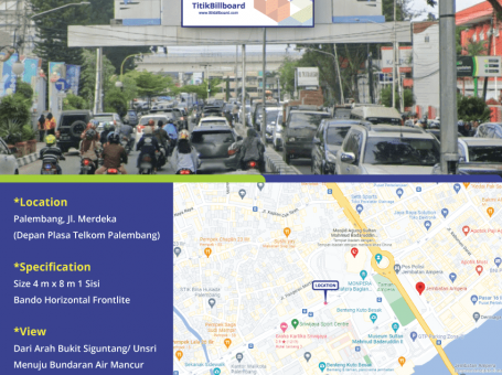 Lokasi Billboard Palembang Jl. Merdeka
