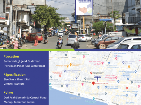 Lokasi Billboard Samarinda Jl. Jend. Sudirman