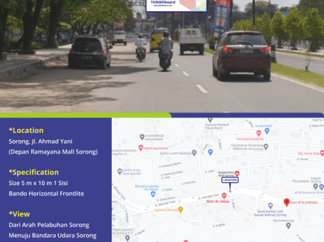 Lokasi Billboard Sorong Jl. Ahmad Yani